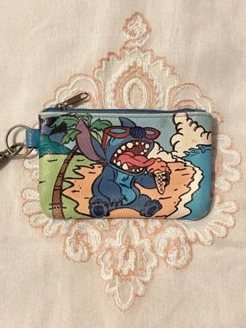 Disney Lilo & Stitch Loungefly Wallet Keychain ID Card Holder